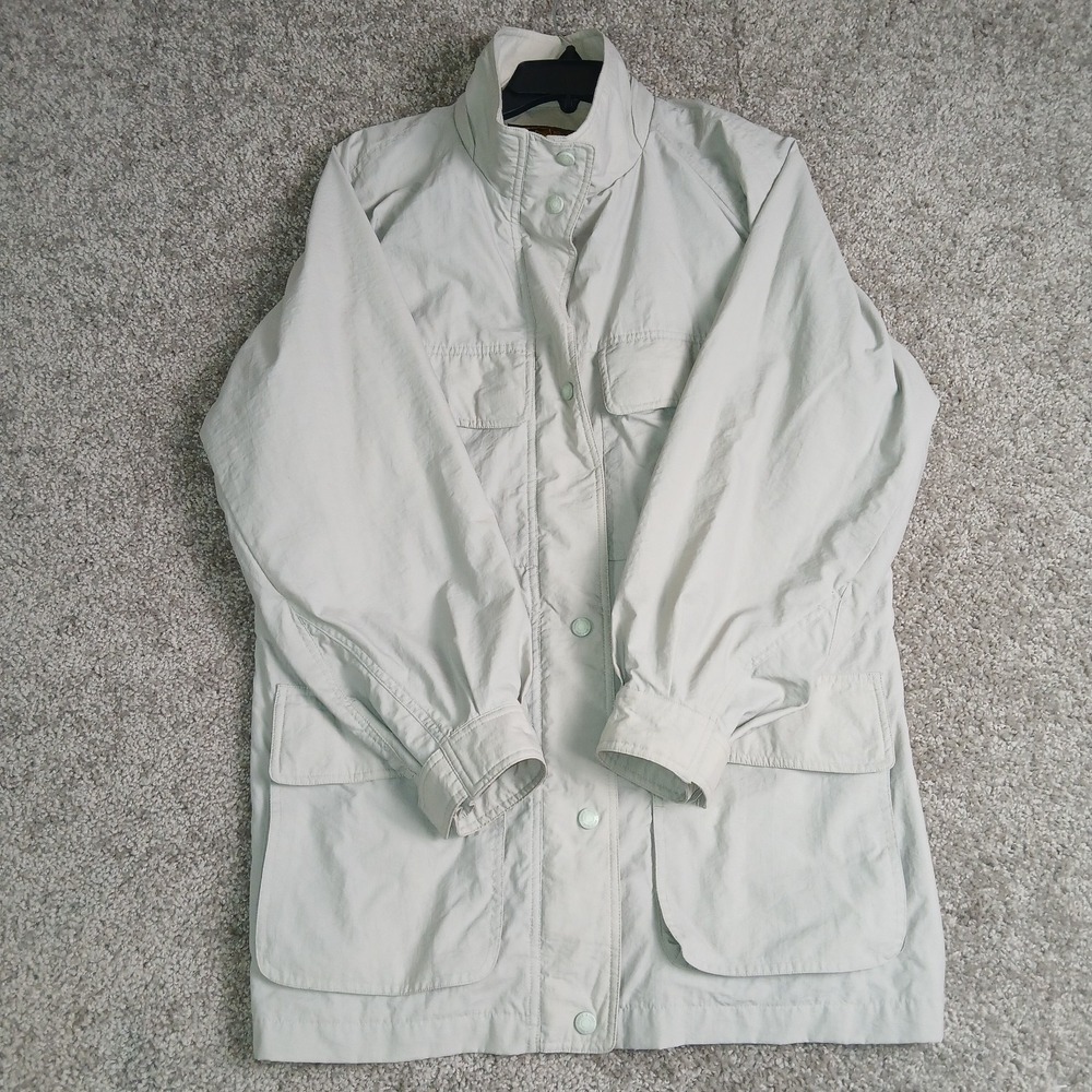 Vintage Eddie Bauer Utility Jacket for Women Beige Lightweight Size Medium